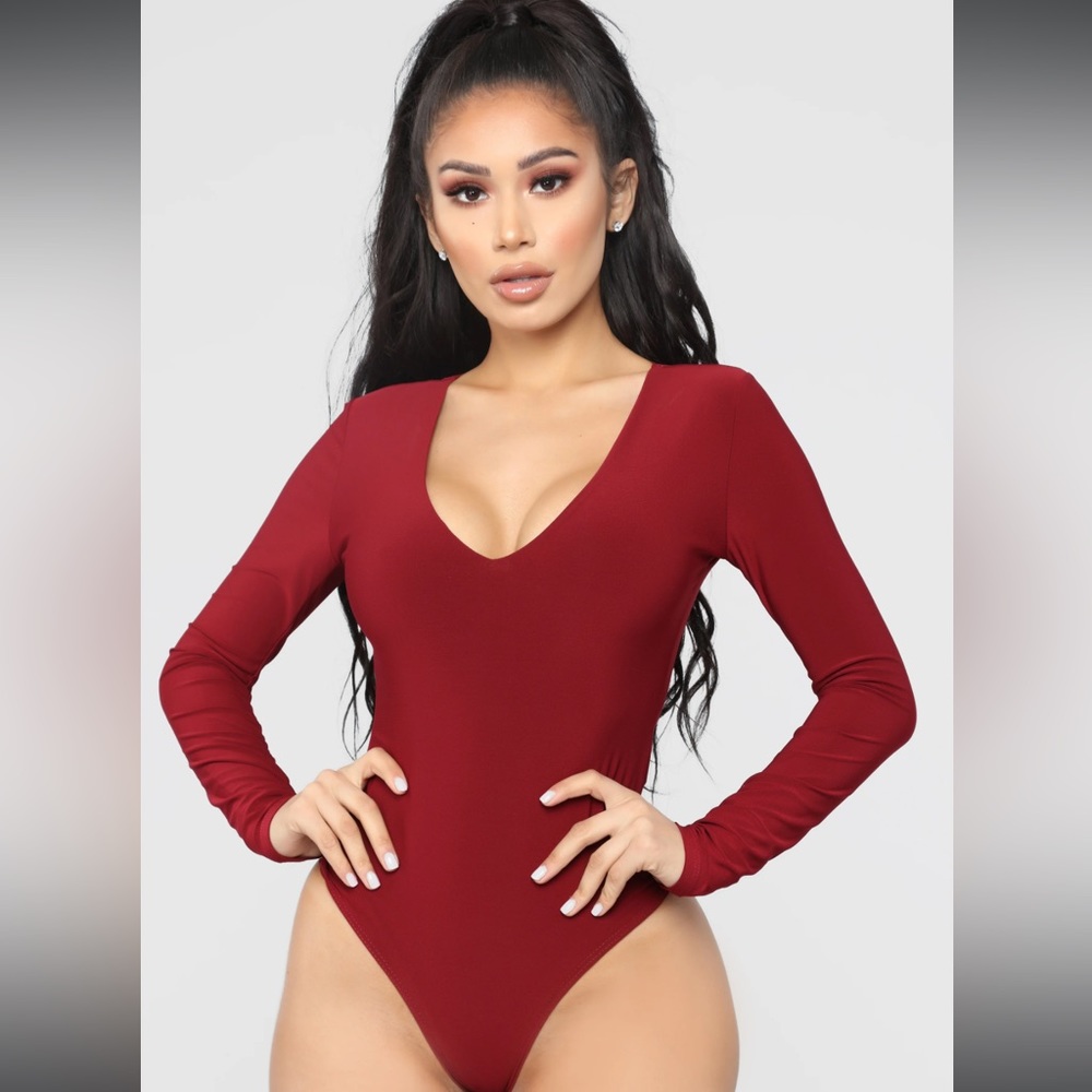 Burgundy bodysuit